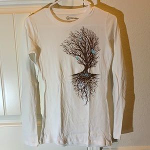 Converse long sleeves tee white NWOT